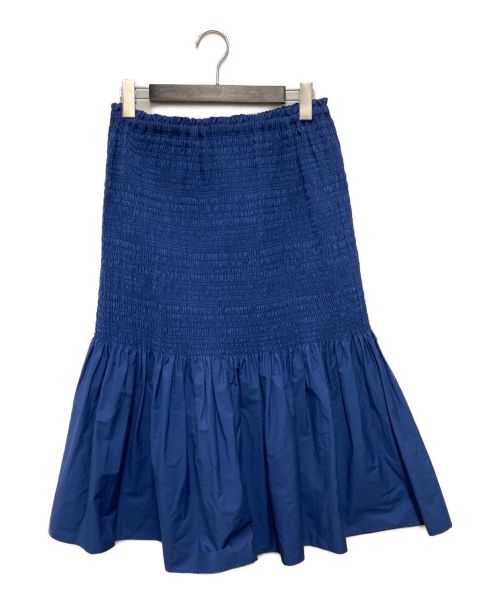 CURRENTAGE（カレンテージ）CURRENTAGE (カレンテージ) シャーリング マーメイド スカート ブルー サイズ:Freeの古着・服飾アイテム
