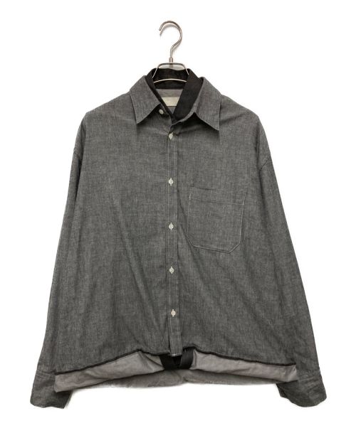 NEON SIGN（ネオンサイン）NEON SIGN (ネオンサイン) Sandwich Denim Shirts グレー サイズ:46の古着・服飾アイテム