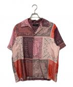 AMIRIアミリ）の古着「Short Sleeve Bandana Print Silk Shirt　シルクオープンカラーシャツ」｜パープル×ピンク