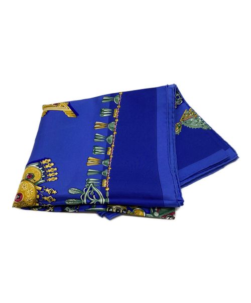HERMES（エルメス）HERMES (エルメス) カレ90 シルクスカーフ ブルーの古着・服飾アイテム