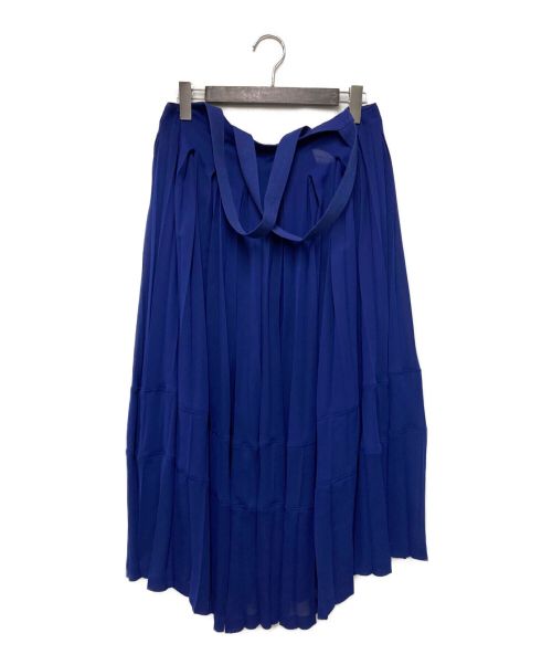 JUNYA WATANABE COMME des GARCONS（(ジュンヤワタナベ コムデギャルソン）JUNYA WATANABE COMME des GARCONS (ジュンヤワタナベ コムデギャルソン) プリーツ吊りスカート ブルー サイズ:sの古着・服飾アイテム
