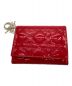 Christian Dior（クリスチャン ディオール）の古着「ロータスウォレット3つ折り財布」｜レッド