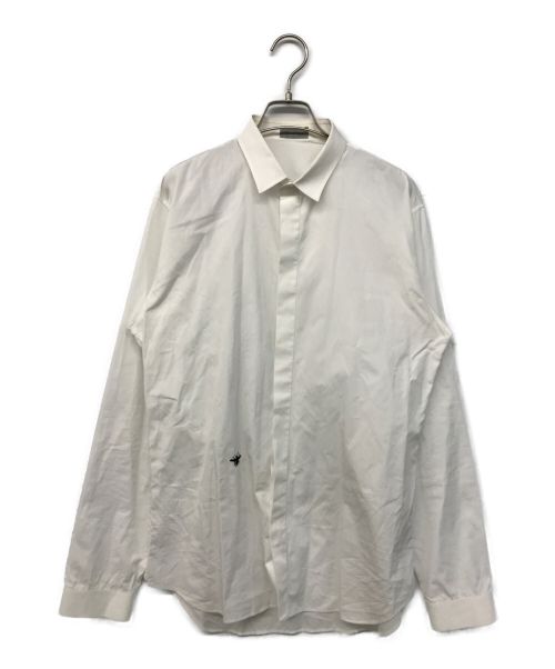 DIOR HOMME（ディオール オム）DIOR HOMME (ディオール オム) BEE刺繍ワンポイントシャツ ホワイト サイズ:40の古着・服飾アイテム
