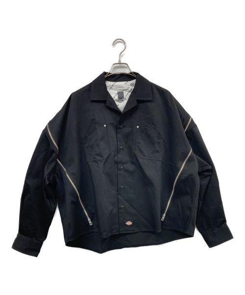 FACETASM（ファセッタズム）FACETASM (ファセッタズム) Dickies (ディッキーズ) DICKIES ZIPPER SHIRT　コラボジッパーシャツ ブラック サイズ:03の古着・服飾アイテム