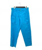 COMME des GARCONS SHIRTコムデギャルソンシャツ）の古着「wide-leg cargo trousers　ワイドレッグカーゴトラウザー　ポリポケットデザインパンツ」｜ブルー