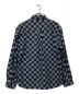 PLEASURES (プレジャーズ) オーバーサイズチェックデニムシャツジャケット インディゴ サイズ:XL：5800円