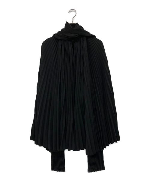BALENCIAGA（バレンシアガ）BALENCIAGA (バレンシアガ) Pleated Scarf Blouse  プリーツスカーフブラウス ブラック サイズ:2の古着・服飾アイテム