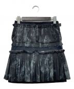 COMME des GARCONSコムデギャルソン）の古着「AD2010 プリーツドッキングスカート」｜ブラック