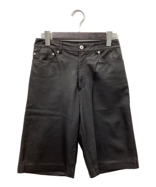 INSCRIRE（アンスクリア）INSCRIRE (アンスクリア) シープスキンレザーショーツ ブラック サイズ:SIZE 34の古着・服飾アイテム