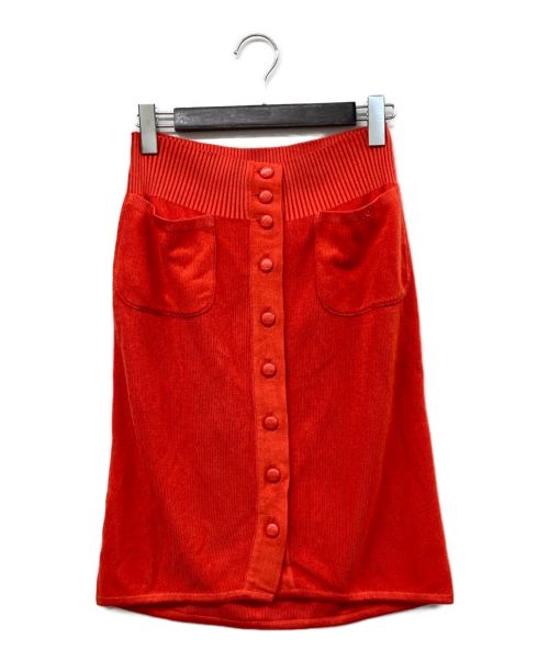 CHANEL（シャネル）CHANEL (シャネル) ニットスカート レッド サイズ:42の古着・服飾アイテム