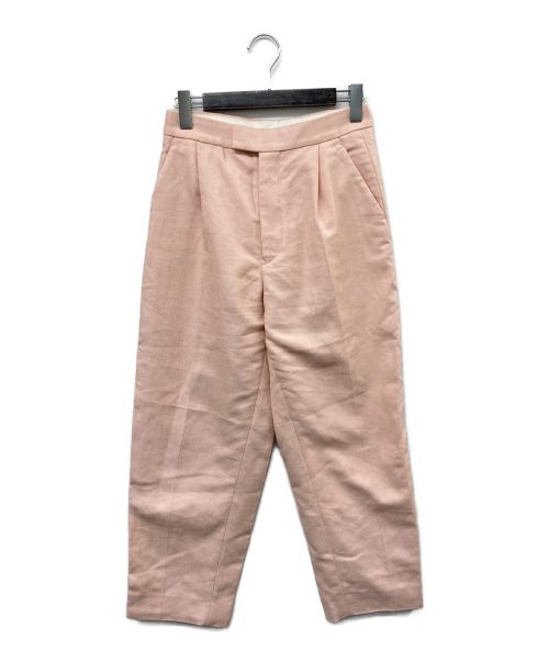 DRAWER（ドゥロワー）Drawer (ドゥロワー) コットンナイロンツイルタックパンツ ピンク サイズ:36の古着・服飾アイテム