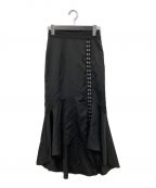 PAMEO POSEパメオポーズ）の古着「Satin Mermaid Skirt」｜ブラック