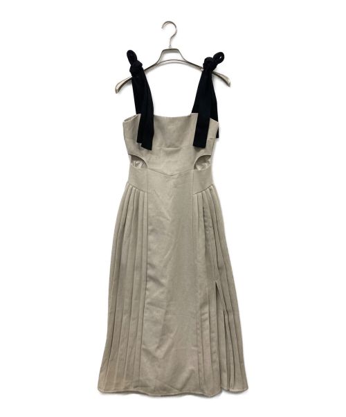 AND MARY（アンドマリー）AND MARY (アンドマリー) アンリボンプリーツドレス ベージュ サイズ:Fの古着・服飾アイテム