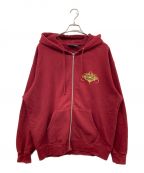Hysteric Glamour×SUPREMEヒステリックグラマー×シュプリーム）の古着「ZIP UP HOODED SWEAT」｜レッド