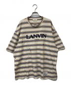LANVIN×GALLERY DEPTランバン×ギャラリー デプト）の古着「コラボ ボーダー Tシャツ」｜ベージュ