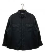 Name.×COOTIE PRODUCTIONSネーム×クーティープロダクツ）の古着「Polyester Kersey Error Fit CPO Shirts」｜ブラック