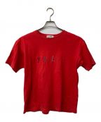 Yves Saint Laurentイヴサンローラン）の古着「オーバーサイズロゴTシャツ」｜レッド