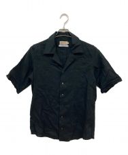 SOUTIENCOL (スティアンコル) リネンオープンカラーシャツ ブラック サイズ:SIZE 0