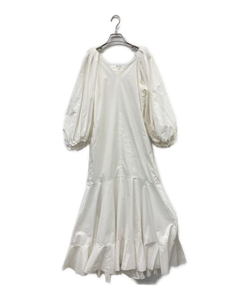 Adam et Rope（アダムエロペ）Adam et Rope (アダムエロペ) ティアードシャツドレス ホワイト サイズ:Fの古着・服飾アイテム