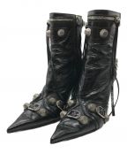 BALENCIAGAバレンシアガ）の古着「Cagole 90 Ankle Boots スタッズアンクルブーツ」｜ブラック