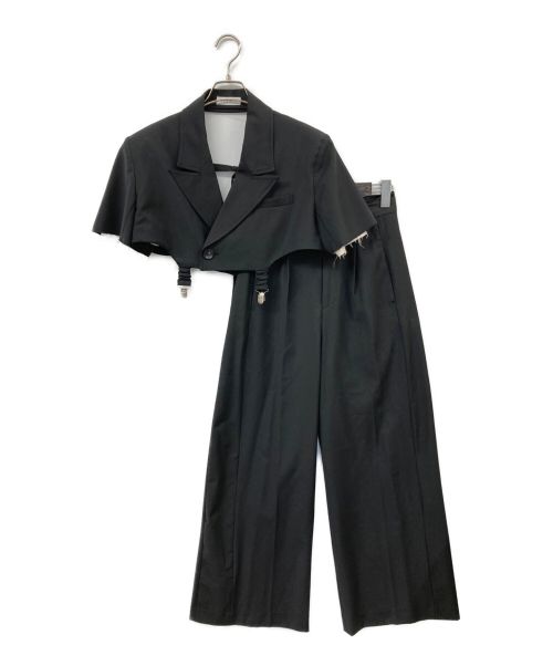 MAISON SPECIAL（メゾンスペシャル）MAISON SPECIAL (メゾンスペシャル)  23SS ハーフスリーブジャケットオールインワン ブラック サイズ:36の古着・服飾アイテム