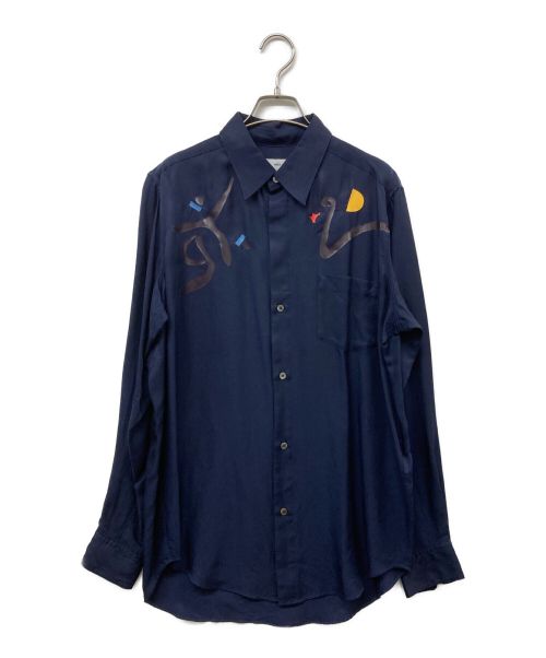TOGA VIRILIS（トーガ ビリリース）TOGA VIRILIS (トーガ ビリリース) プリントシャツ ネイビー サイズ:46の古着・服飾アイテム