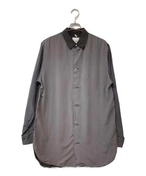 OAMC（オーエーエムシー）OAMC (オーエーエムシー) カラーブロックドレスシャツ グレー サイズ:Ｍの古着・服飾アイテム