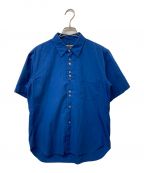 COMME des GARCONS HOMME DEUXコムデギャルソン オム ドゥ）の古着「AD2014 フロントボタンデザイン半袖シャツ」｜ブルー