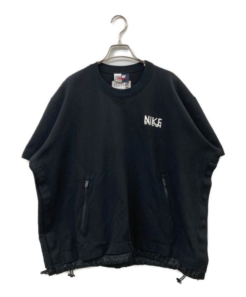 NIKE（ナイキ）NIKE (ナイキ) sacai (サカイ) AS U NRG Ss Top ウエストドローコードロゴプリントTシャツ ブラック サイズ:2XLの古着・服飾アイテム