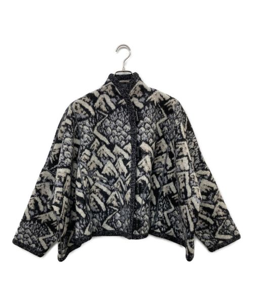 missoni（ミッソーニ）MISSONI (ミッソーニ) ニットジャケット グレー×ブラック サイズ:Sの古着・服飾アイテム