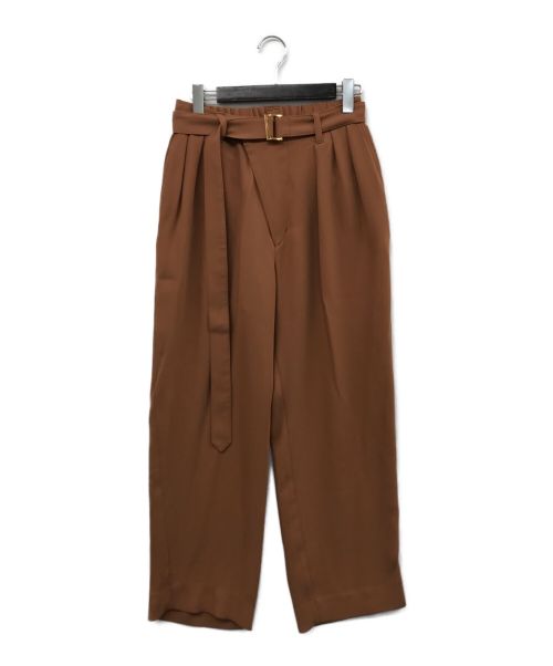 CULLNI（クルニ）CULLNI (クルニ) Belt Tuck Slacks Pants ブラウン サイズ:1の古着・服飾アイテム
