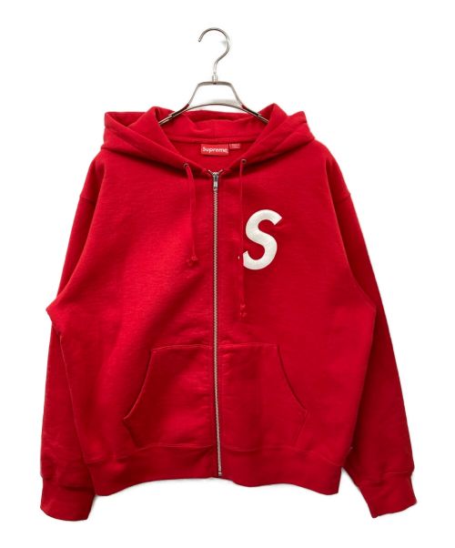 SUPREME（シュプリーム）SUPREME (シュプリーム) 23AW S Logo Zip Hooded Sweatshirt レッド サイズ:Mの古着・服飾アイテム