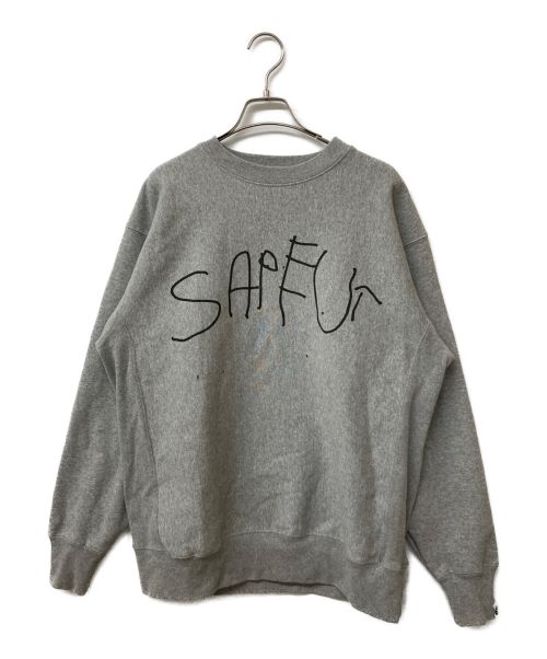 SAPEur（サプール）SAPEur (サプール) ロゴプリントクルーネックスウェット グレー サイズ:Lの古着・服飾アイテム