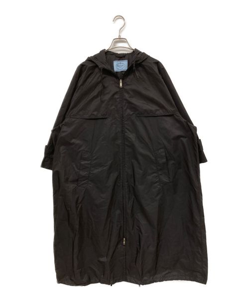 PRADA（プラダ）PRADA (プラダ) フーデットナイロンコート ブラック サイズ:36 Sの古着・服飾アイテム
