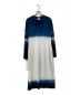 Mame Kurogouchi (マメクロゴウチ) Shibori Tie-Dyed Cotton Jersey Dress ブルー×ホワイト サイズ:2 未使用品：42800円
