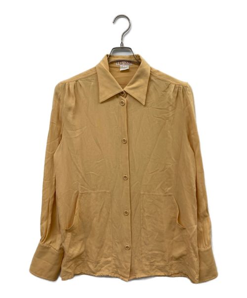 LOEWE（ロエベ）LOEWE (ロエベ) オールドシルクカフスシャツ ブラウン サイズ:42の古着・服飾アイテム