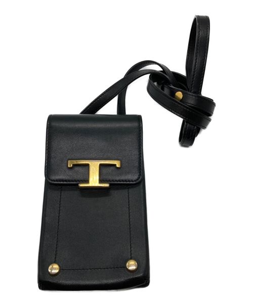 TOD'S（トッズ）TOD'S (トッズ) T タイムレス レザー モバイルフォン ホルダー ブラックの古着・服飾アイテム