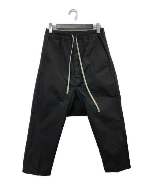 RICK OWENS（リックオウエンス）RICK OWENS (リック オウエンス) 23SS Drawstring Cropped Pants ドローストリングクロップドパンツ   ブラック サイズ:44の古着・服飾アイテム