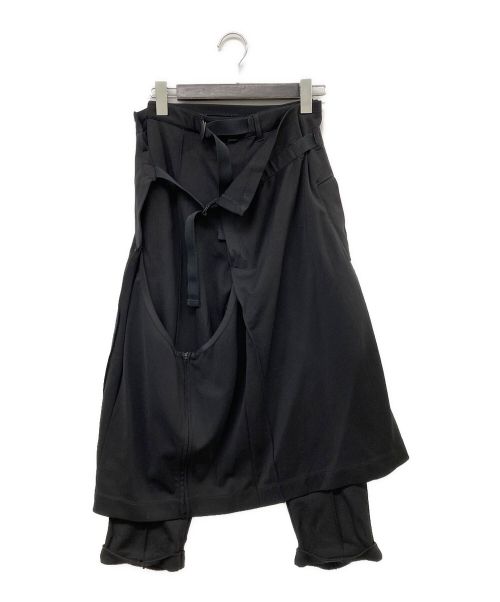 Y-3（ワイスリー）Y-3 (ワイスリー) レイヤードテックパンツ ブラック サイズ:Ｓの古着・服飾アイテム