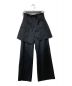 MAISON SPECIAL（メゾンスペシャル）の古着「23AW Chambray Satin Layered Pants レイヤードパンツ」｜ブラック