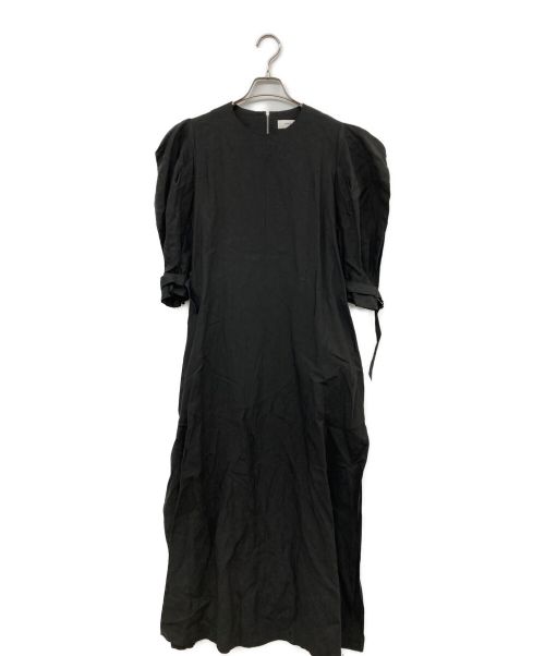 HYKE（ハイク）HYKE (ハイク) LINEN SHORT SLEEVE MAXI ブラック サイズ:1の古着・服飾アイテム
