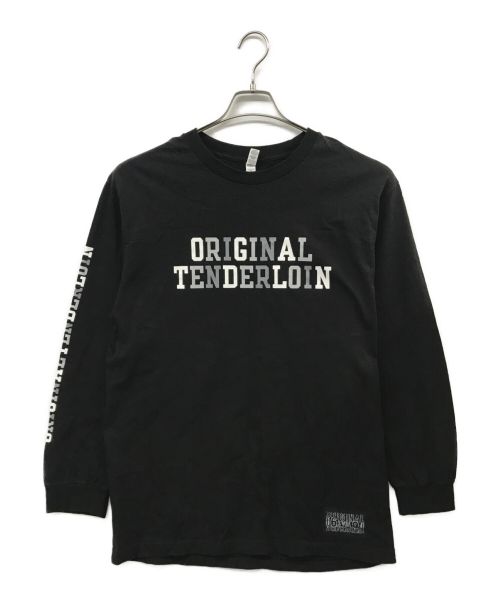 TENDERLOIN（テンダーロイン）TENDERLOIN (テンダーロイン) ロゴロンTee ブラック サイズ:Ｌの古着・服飾アイテム