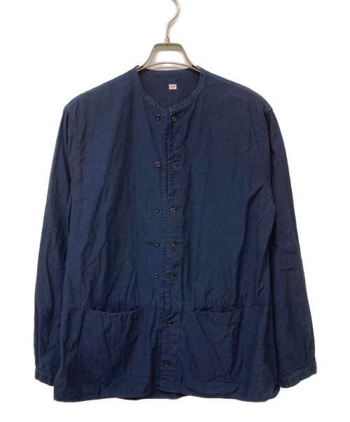 OUTIL（ウティ）OUTIL (ウティ) ダブルボタンバンドカラーシャツ ネイビー サイズ:3の古着・服飾アイテム