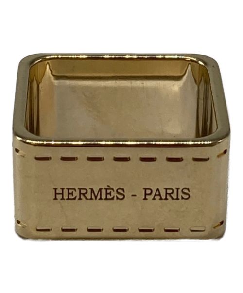 HERMES（エルメス）HERMES (エルメス) ボルデュック スクエア スカーフリング ゴールド サイズ:表記無の古着・服飾アイテム