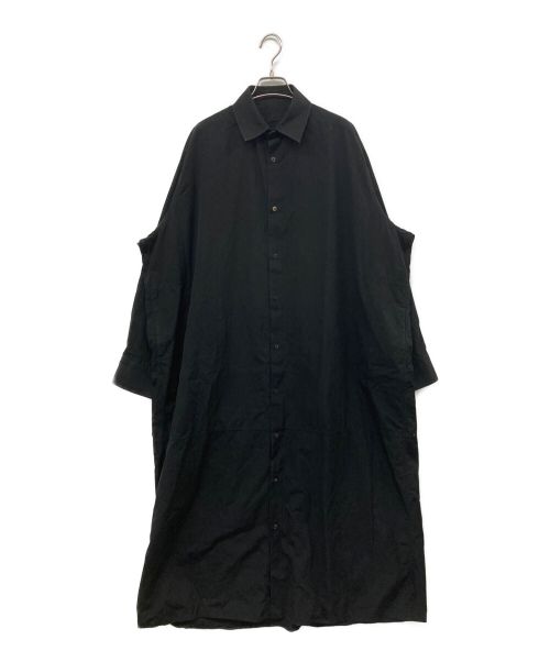 TARO HORIUCHI（タロウホリウチ）TARO HORIUCHI (タロウホリウチ) Long Shirt ロングシャツワンピース ブラック サイズ:44の古着・服飾アイテム