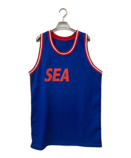 WIND AND SEA（ウィンダンシー）WIND AND SEA (ウィンダンシー) バスケットタンクトップ ブルー サイズ:Lの古着・服飾アイテム