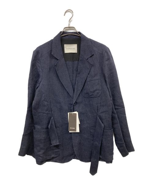 TONSURE（トンシュア）TONSURE (トンシュア) Single Breasted Jacket ネイビー サイズ:44 未使用品の古着・服飾アイテム