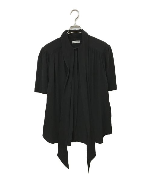 BALENCIAGA（バレンシアガ）BALENCIAGA (バレンシアガ) シルクボウタイブラウス ブラック サイズ:34の古着・服飾アイテム