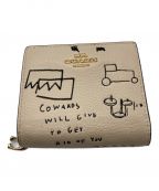 COACH×Jean Michel Basquiatコーチ×ジャンミシェルバスキア）の古着「折り財布」｜ベージュ