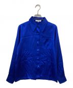 Yves Saint Laurentイヴサンローラン）の古着「サテンシャツ」｜ブルー